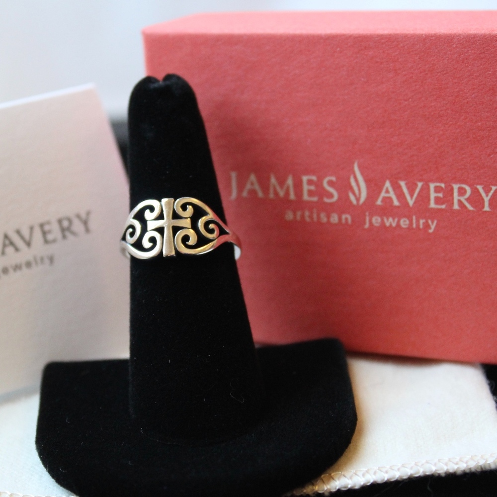 James Avery Scroll Cross Ring